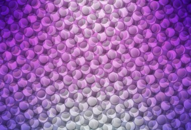 Kabarcıklı açık pembe vektör arka planı. Parlak renkli soyut çemberlerin olduğu bir resim. Poster ve web siteleri için tasarım.