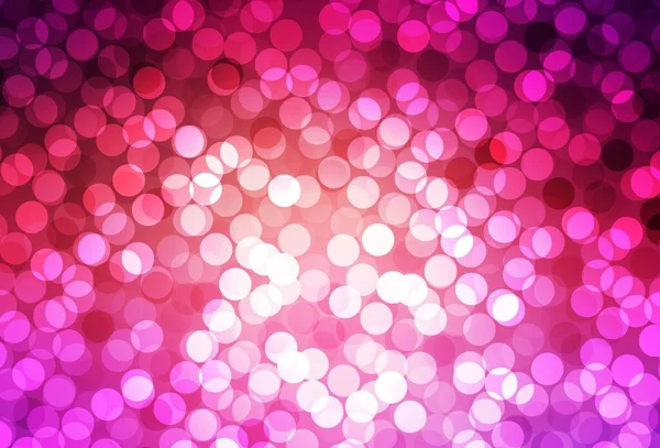 ライトピンク ドット付きイエローベクトルの背景 自然のスタイルでぼやけた円と美しい色のイラスト チラシのパターン — ストックベクタ