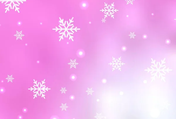 カーニバル風のライトピンクベクトルテンプレート グラデーションのクリスマス要素を持つスマートイラスト 小冊子や教育のチラシのパターン — ストックベクタ