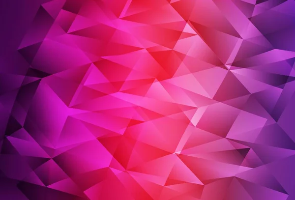 Hellviolett Rosa Vektorhintergrund Mit Dreiecken Abstrakte Gradienten Illustration Mit Dreiecken — Stockvektor