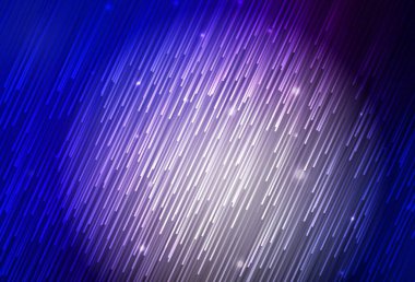 Koyu pembe, düz çizgileri olan mavi vektör düzeni. Çizgilerle modern geometrik soyut çizim. Reklam, kitapçıklar, broşürler için desen.