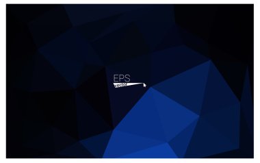 Koyu mavi geometrik buruşuk üçgen düşük Poli origami stil degrade illüstrasyon grafik arka plan. İşiniz için vektör poligonal tasarımı.