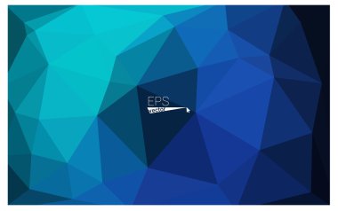 Çok renkli koyu yeşil, mavi geometrik üçgen düşük Poli origami stil degrade illüstrasyon grafik arka plan yeminler. İşiniz için vektör poligonal tasarımı.