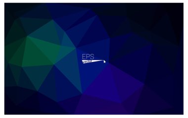 Çok renkli koyu yeşil, mavi geometrik üçgen düşük Poli origami stil degrade illüstrasyon grafik arka plan yeminler. İşiniz için vektör poligonal tasarımı.