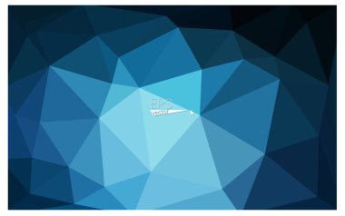 Koyu mavi geometrik buruşuk üçgen düşük Poli origami stil degrade illüstrasyon grafik arka plan. İşiniz için vektör poligonal tasarımı.