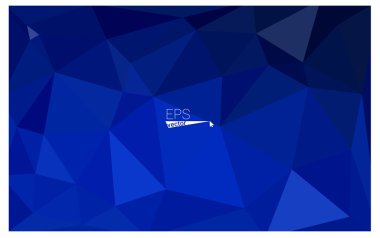 Koyu mavi geometrik buruşuk üçgen düşük Poli origami stil degrade illüstrasyon grafik arka plan. İşiniz için vektör poligonal tasarımı.