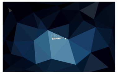 Mavi geometrik buruşuk üçgen düşük Poli origami stil degrade illüstrasyon grafik arka plan. İşiniz için vektör poligonal tasarımı.