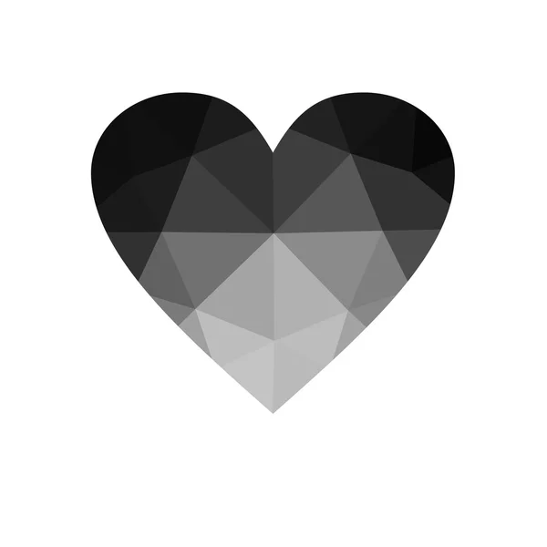 Gray heart isolated on white background. — Stock Photo, Image