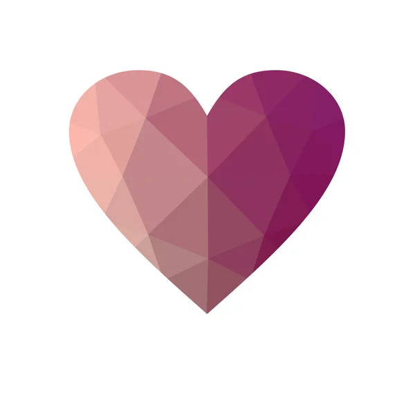 Coração rosa isolado no fundo branco . — Fotografia de Stock