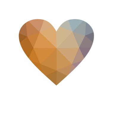 Çok renkli kalp beyaz arka plan üzerinde izole.