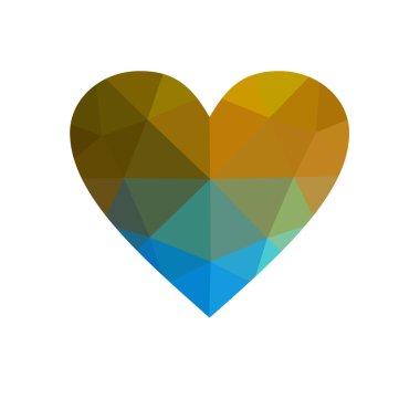 Çok renkli kalp beyaz arka plan üzerinde izole.