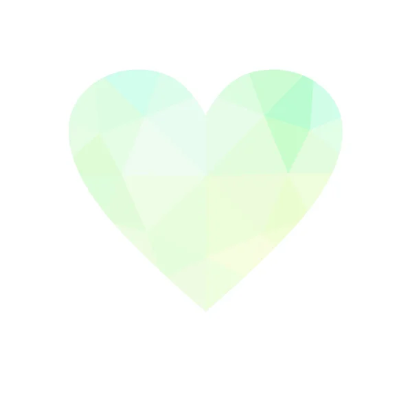 Coeur vert isolé sur fond blanc . — Photo