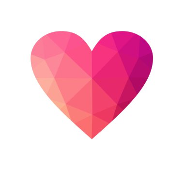 Beyaz arka plan üzerinde izole pembe kalp.