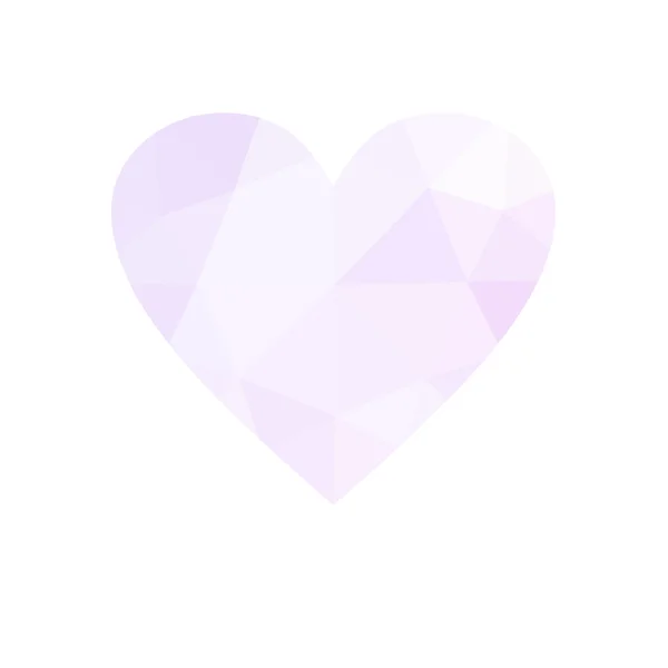 Coração roxo isolado no fundo branco . — Fotografia de Stock