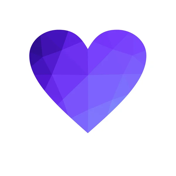Purple heart isolated on white background. — Stock Photo, Image