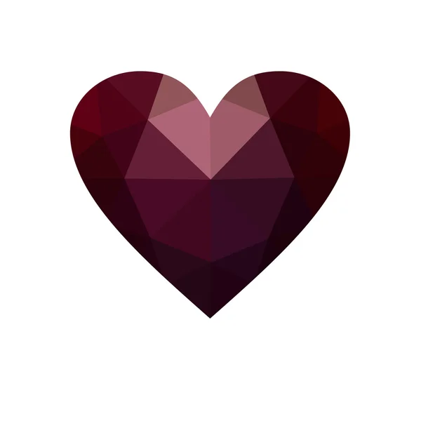 Coração vermelho isolado no fundo branco. — Fotografia de Stock