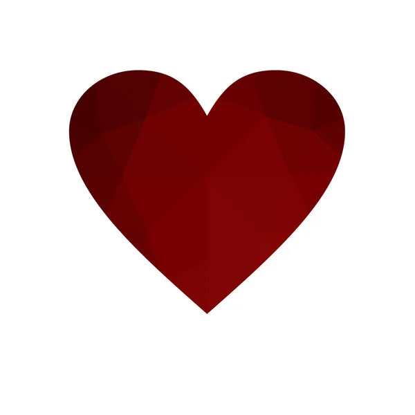 Red heart isolated on white background. — Stock Photo, Image