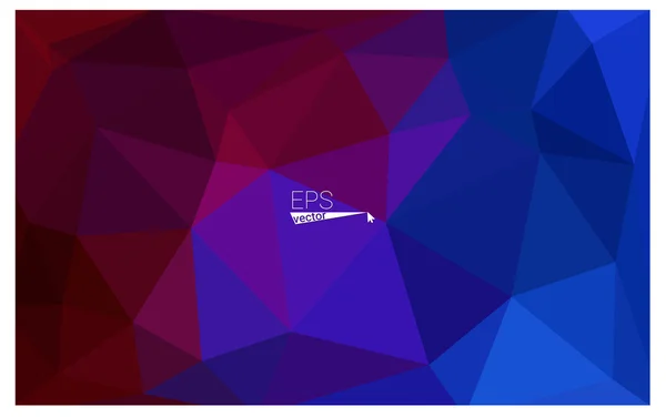 Multicolor azul oscuro, rojo geométrico arrugado triangular bajo poli origami estilo gradiente ilustración fondo gráfico. Diseño poligonal vectorial para su negocio . — Archivo Imágenes Vectoriales