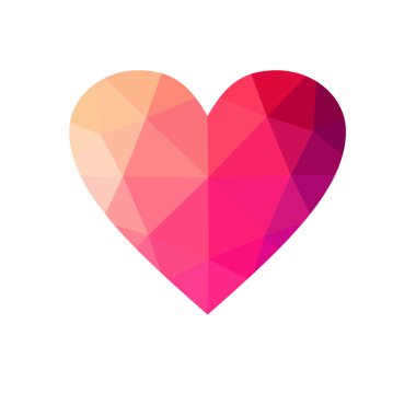 Beyaz arka plan üzerinde izole pembe kalp.