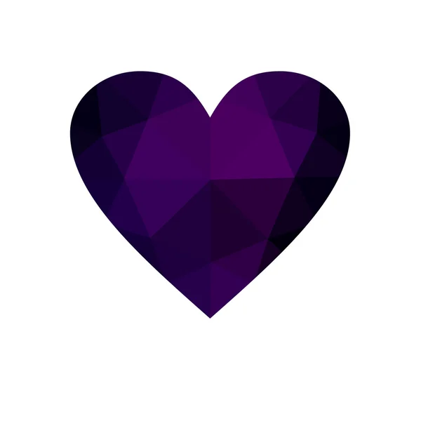 Purple heart isolated on white background. — Stock Photo, Image