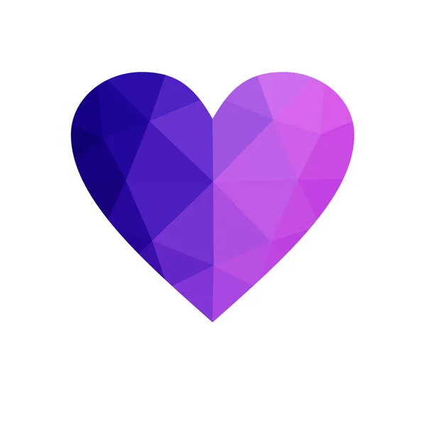 Purple heart geïsoleerd op witte achtergrond. — Stockfoto