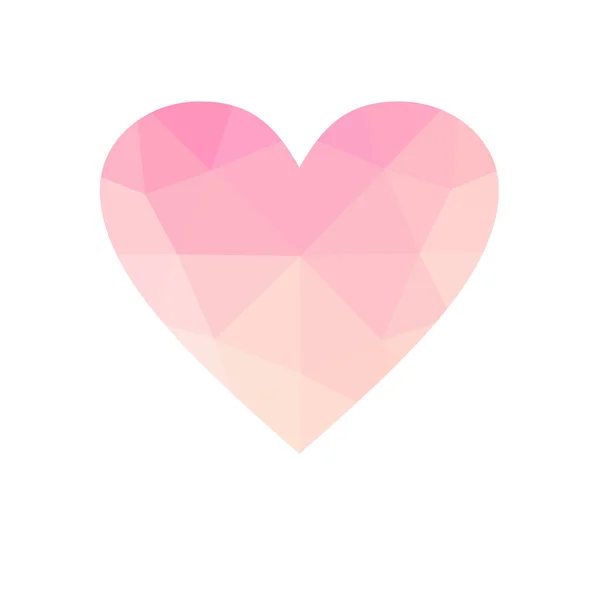 Рожеве серце ізольоване на білому фоні . — стокове фото
