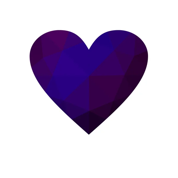 Фіолетове серце ізольовано на білому тлі . — стокове фото