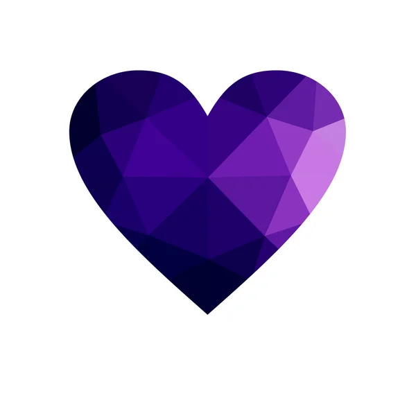 Purple heart geïsoleerd op witte achtergrond. — Stockfoto