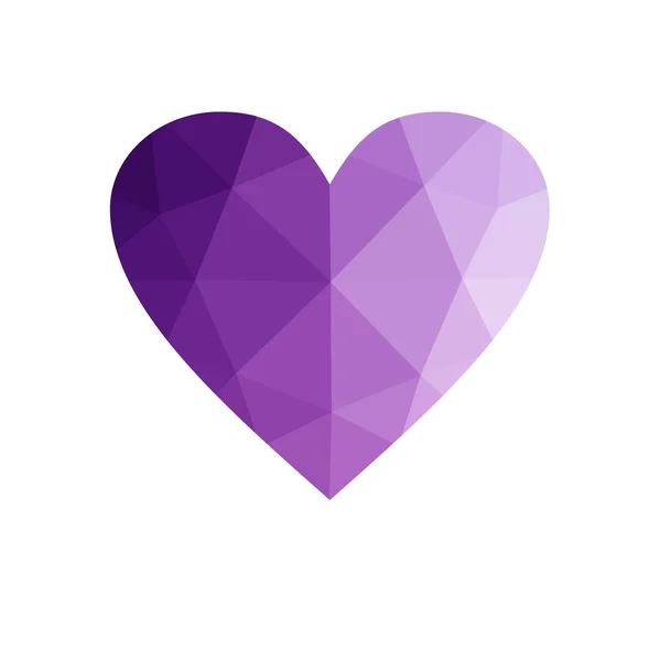 Purple heart geïsoleerd op witte achtergrond. — Stockfoto