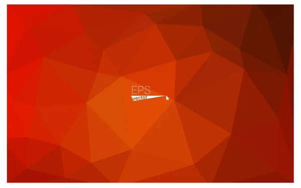 赤い幾何しわくちゃ三角形の低ポリ折り紙スタイル グラデーション図グラフィックの背景。あなたのビジネスのためのベクトル多角形設計. — ストックベクタ