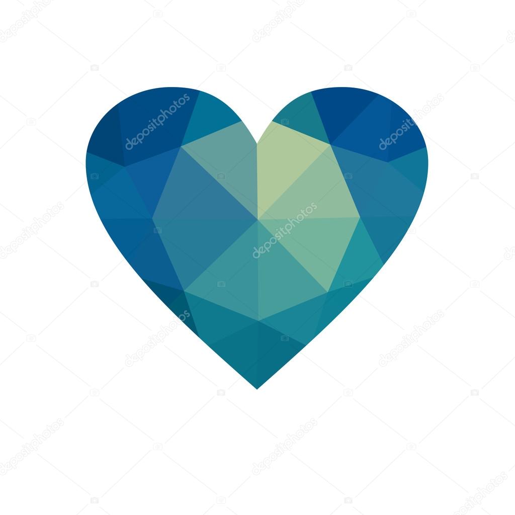 Blue heart isolated on white background. — Stock Photo © smaria 94020564