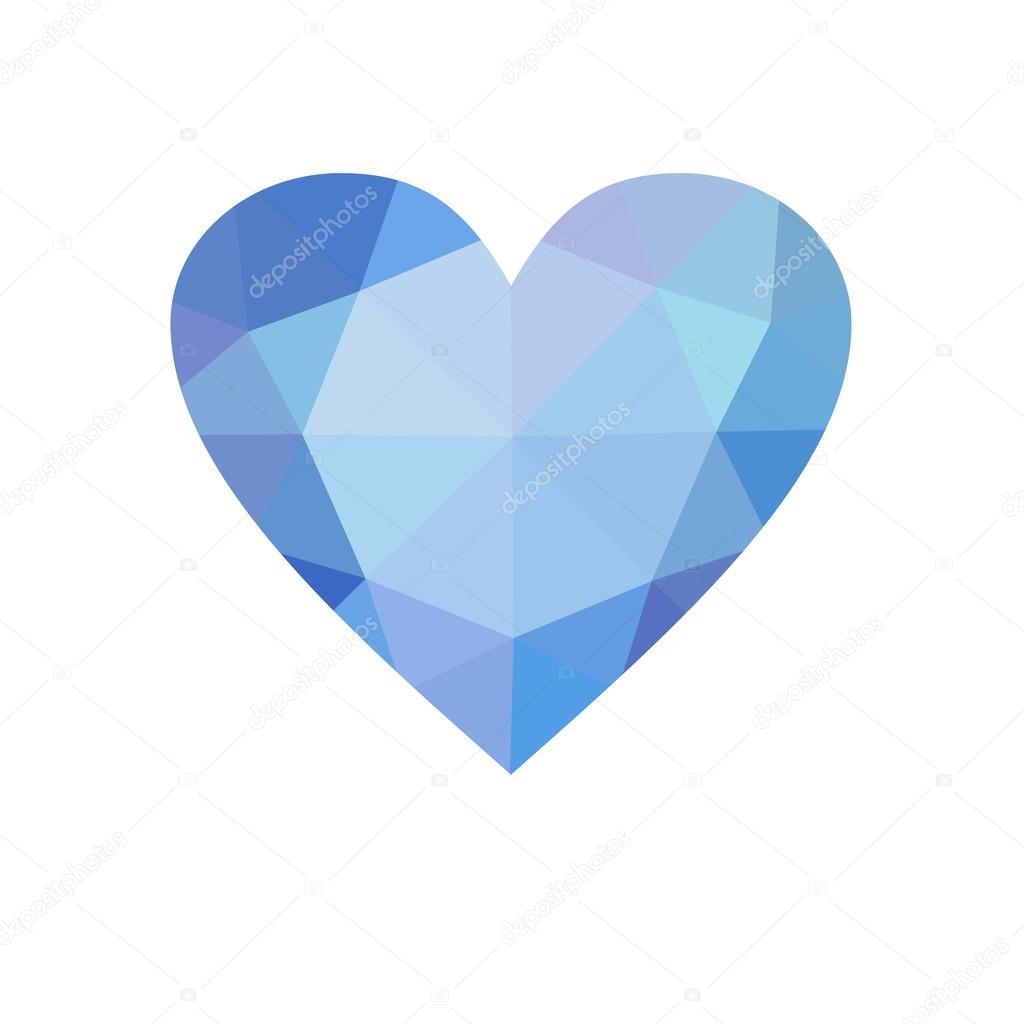 Blue heart isolated on white background. — Stock Photo © smaria 94060936