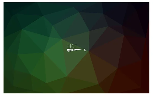 어두운 녹색 기하학적 rumpled 삼각형 낮은 폴 리 종이 접기 스타일 그라데이션 그림 그래픽 배경. 귀하의 비즈니스에 대 한 벡터 다각형 디자인. — 스톡 벡터