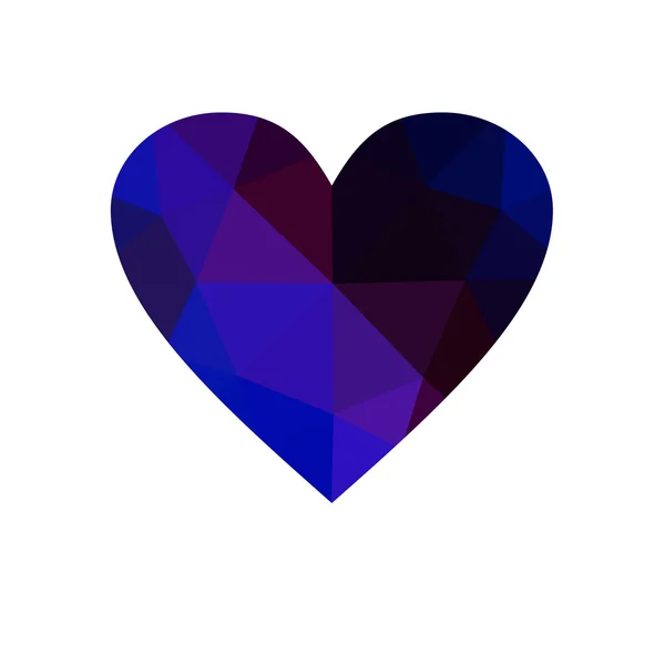 Coração azul isolado no fundo branco . — Fotografia de Stock