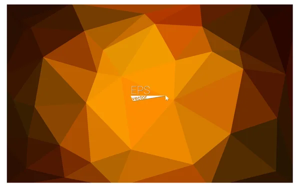 Naranja oscuro geométrico arrugado triangular bajo poli origami estilo gradiente ilustración fondo gráfico. Diseño poligonal vectorial para su negocio . — Vector de stock