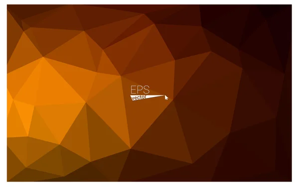 暗いオレンジ色の幾何学的なしわくちゃの三角形低ポリ折り紙スタイル グラデーション図グラフィックの背景。あなたのビジネスのためのベクトル多角形設計. — ストックベクタ