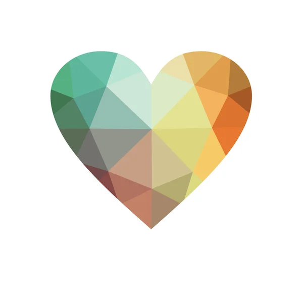 Coração multicolorido isolado no fundo branco . — Fotografia de Stock