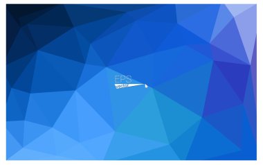 Koyu mavi geometrik buruşuk üçgen düşük Poli origami stil degrade illüstrasyon grafik arka plan. İşiniz için vektör poligonal tasarımı.