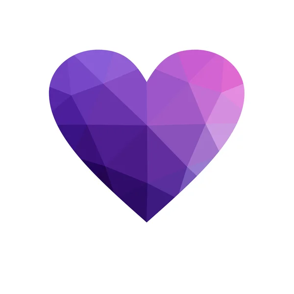 Purple heart geïsoleerd op witte achtergrond. — Stockfoto