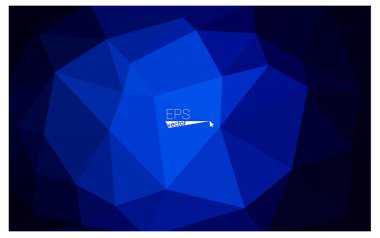 Koyu mavi geometrik buruşuk üçgen düşük Poli origami stil degrade illüstrasyon grafik arka plan. İşiniz için vektör poligonal tasarımı.