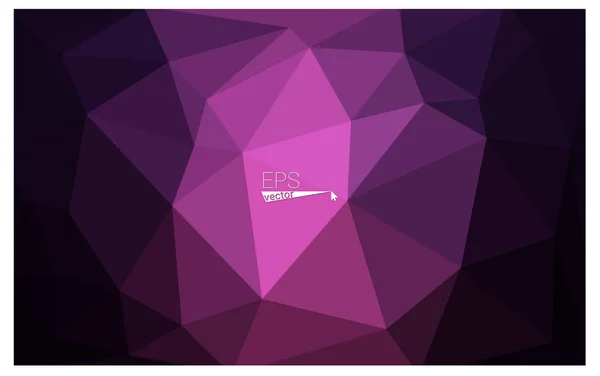 Dark purple geometric rumpled triangular low poly origami style gradient illustration graphic background. — Stock Vector