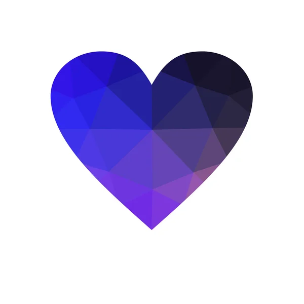 Corazón azul aislado sobre fondo blanco . — Foto de Stock