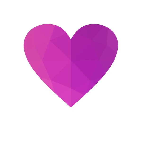 Corazón púrpura aislado sobre fondo blanco . — Foto de Stock