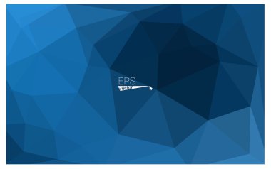 Koyu mavi geometrik buruşuk üçgen düşük Poli origami stil degrade illüstrasyon grafik arka plan. İşiniz için vektör poligonal tasarımı.