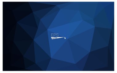 Koyu mavi geometrik buruşuk üçgen düşük Poli origami stil degrade illüstrasyon grafik arka plan. İşiniz için vektör poligonal tasarımı.