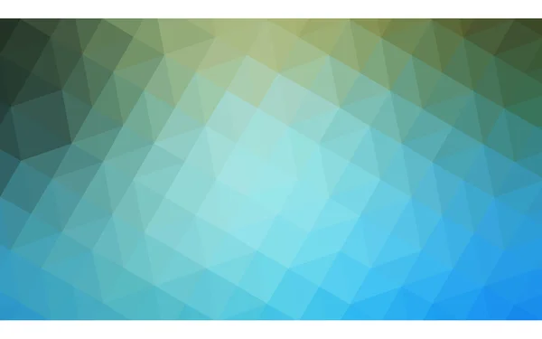 Mehrfarbige grüne, blaue polygonale Designillustration, die aus Dreiecken und einem Farbverlauf im Origami-Stil besteht. — Stockvektor
