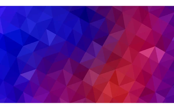 Mehrfarbige dunkelblaue, rote polygonale Designillustration, die aus Dreiecken und Farbverlauf im Origami-Stil besteht. — Stockvektor