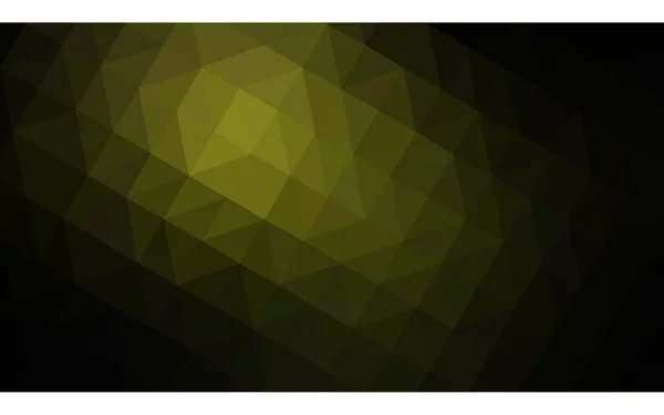 Dark green polygonal design illustration, which consist of triangles and gradient in origami style. — Stock Vector