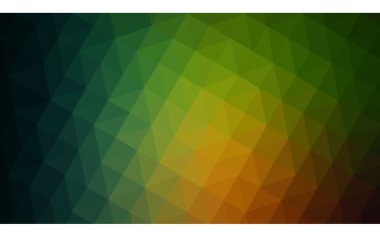 Üçgenler ve degrade origami tarzı oluşur çok renkli koyu kırmızı, yeşil köşeli tasarım illüstrasyon.