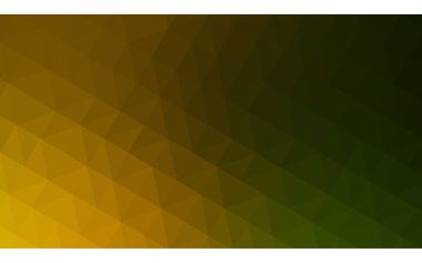 Üçgenler ve degrade origami tarzı oluşur çok renkli koyu yeşil, sarı, turuncu poligonal tasarım illüstrasyon.